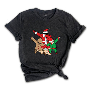 Christmas Dabbing Shirt, Gingerbread Santa, Christmas Elf Shirt, Christmas Party Shirt, Dabbing Santa Shirt, Holiday Shirt
