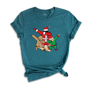 Christmas Dabbing Shirt, Gingerbread Santa, Christmas Elf Shirt, Christmas Party Shirt, Dabbing Santa Shirt, Holiday Shirt