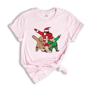 Christmas Dabbing Shirt, Gingerbread Santa, Christmas Elf Shirt, Christmas Party Shirt, Dabbing Santa Shirt, Holiday Shirt