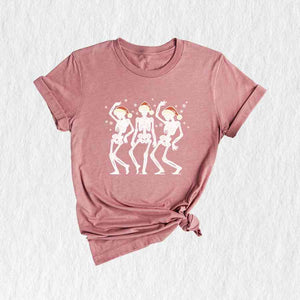 Christmas Dancing Skeletons T-Shirt, Christmas Lights Shirt, Christmas Tee, Holiday Gifts, New Year Shirt