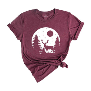 Christmas Deer Shirt, Holiday Shirt, Cute Christmas Shirt, Reindeer Shirt, Christmas Gift, Deer Shirt, Animal Lover, Christmas Tree Shirt