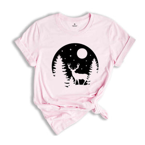 Christmas Deer Shirt, Holiday Shirt, Cute Christmas Shirt, Reindeer Shirt, Christmas Gift, Deer Shirt, Animal Lover, Christmas Tree Shirt