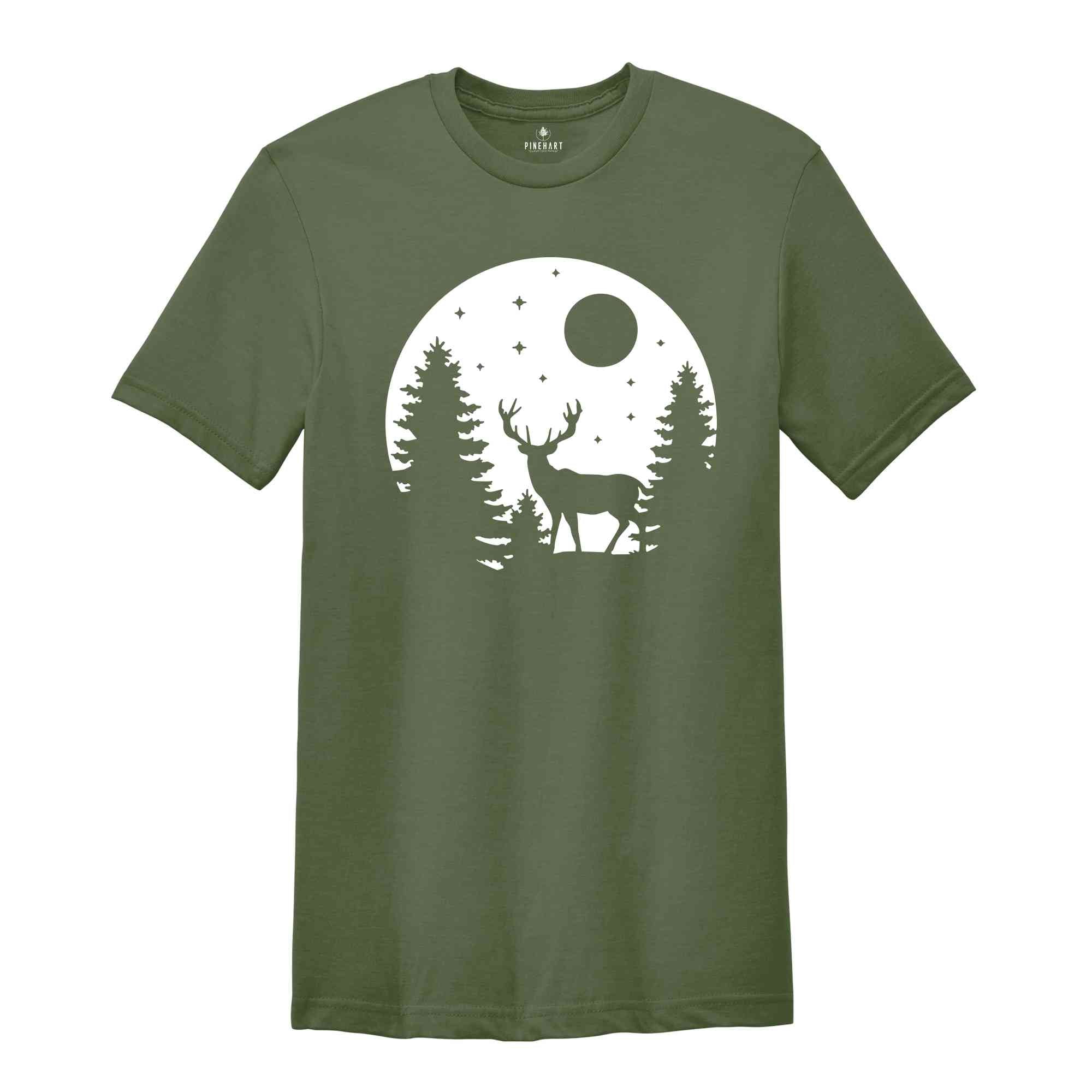 Christmas Deer Shirt, Holiday Shirt, Cute Christmas Shirt, Reindeer Shirt, Christmas Gift, Deer Shirt, Animal Lover, Christmas Tree Shirt