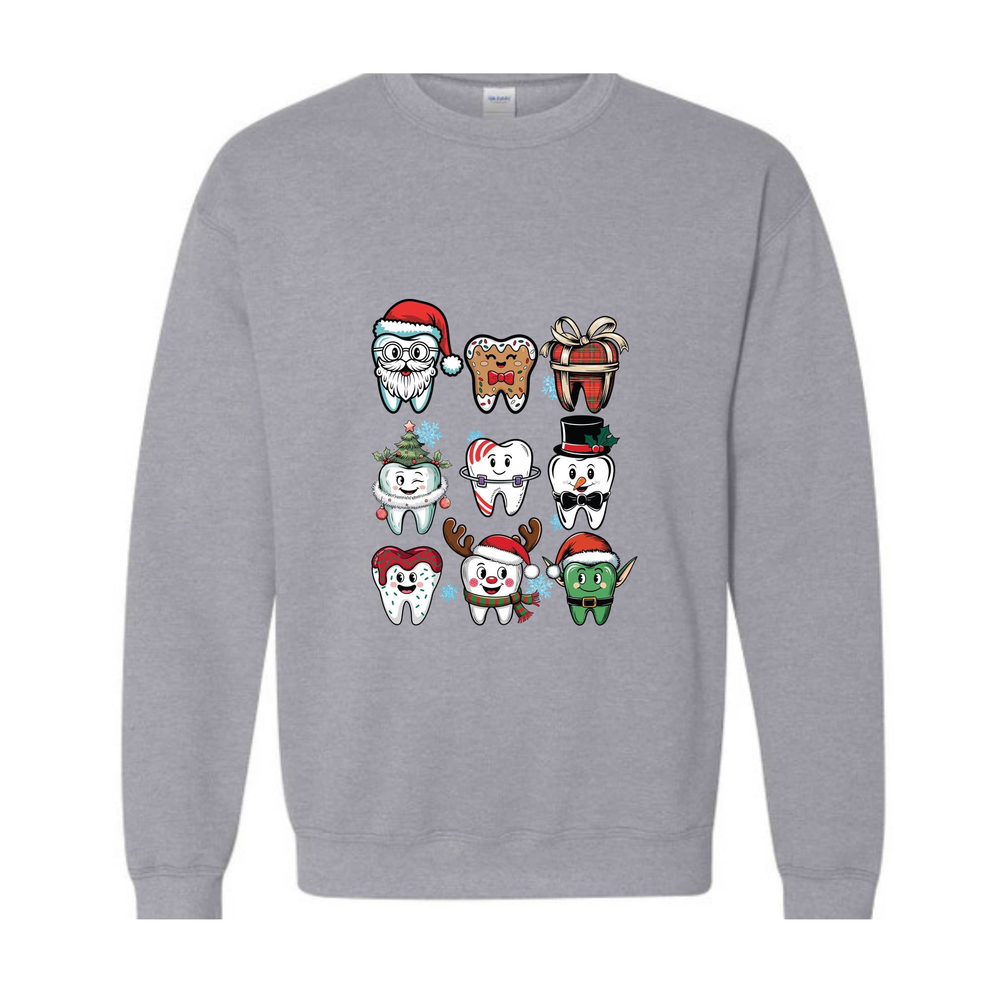 Christmas Dentist Sweatshirt, Funny Christmas Tooth Sweatshirt, Christmas Sweatshirt, Dentist Sweatshirt, Dental Squad Sweatshirt