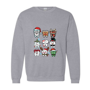 Christmas Dentist Sweatshirt, Funny Christmas Tooth Sweatshirt, Christmas Sweatshirt, Dentist Sweatshirt, Dental Squad Sweatshirt