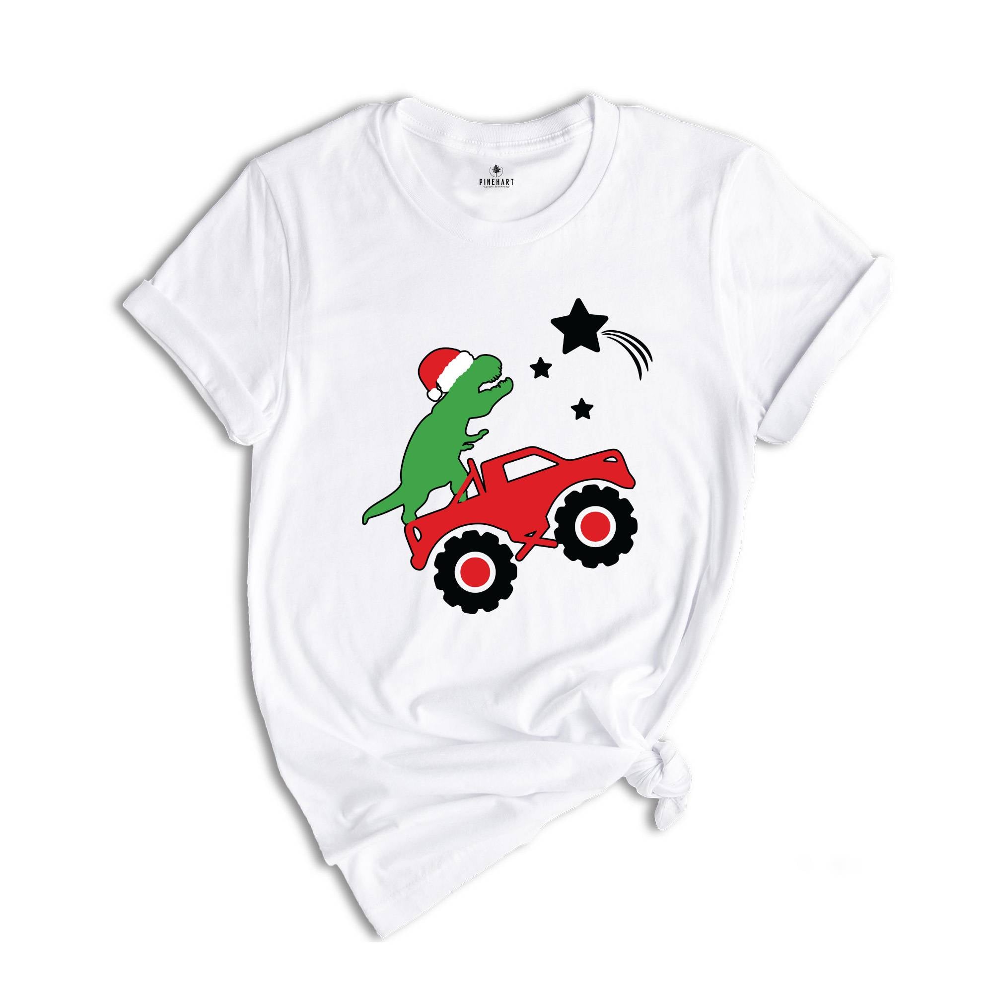 Christmas Dinosaur and Truck Shirt, Dinosaur T-Shirt, Christmas Dino Shirt, Gift For Christmas, Dino Lover Shirt, Christmas Pajamas