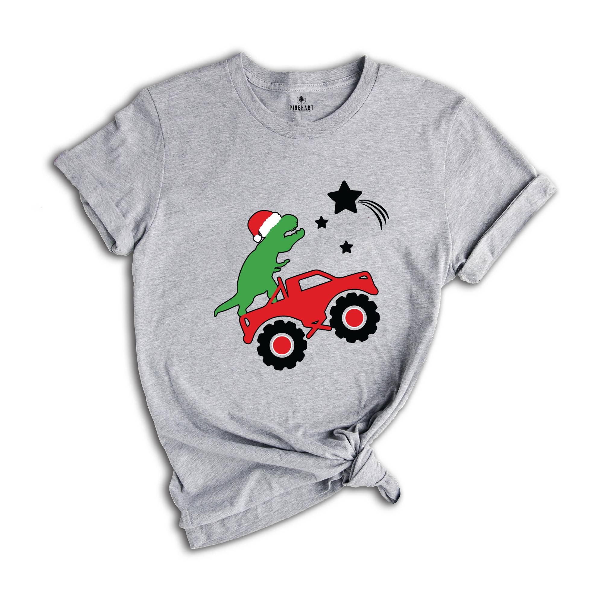 Christmas Dinosaur and Truck Shirt, Dinosaur T-Shirt, Christmas Dino Shirt, Gift For Christmas, Dino Lover Shirt, Christmas Pajamas