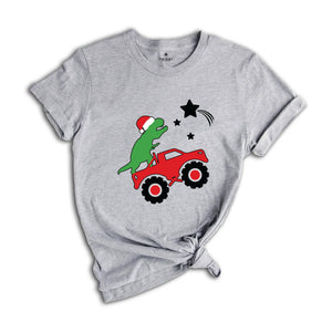 Christmas Dinosaur and Truck Shirt, Dinosaur T-Shirt, Christmas Dino Shirt, Gift For Christmas, Dino Lover Shirt, Christmas Pajamas