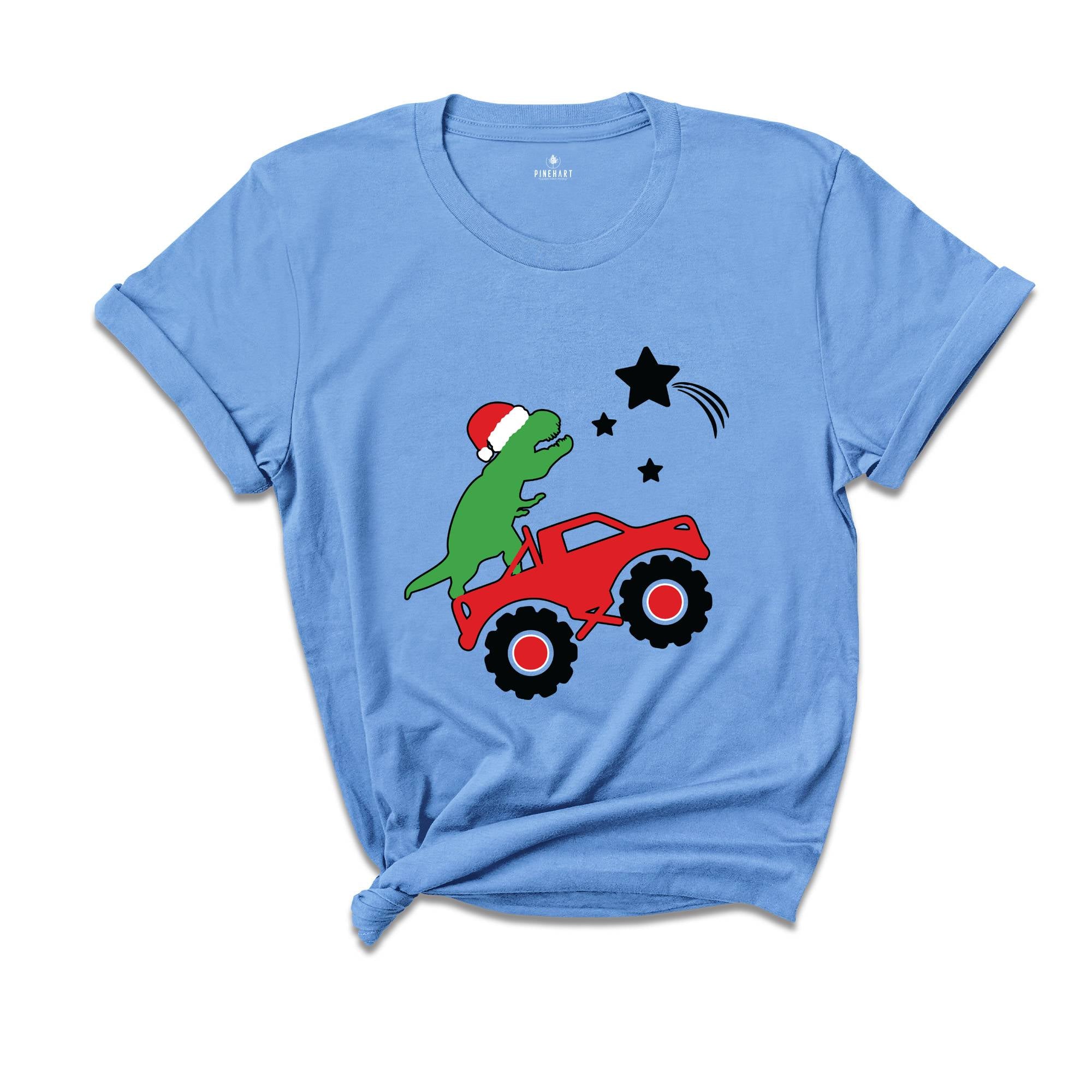 Christmas Dinosaur and Truck Shirt, Dinosaur T-Shirt, Christmas Dino Shirt, Gift For Christmas, Dino Lover Shirt, Christmas Pajamas