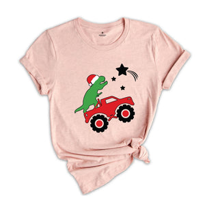 Christmas Dinosaur and Truck Shirt, Dinosaur T-Shirt, Christmas Dino Shirt, Gift For Christmas, Dino Lover Shirt, Christmas Pajamas