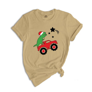 Christmas Dinosaur and Truck Shirt, Dinosaur T-Shirt, Christmas Dino Shirt, Gift For Christmas, Dino Lover Shirt, Christmas Pajamas