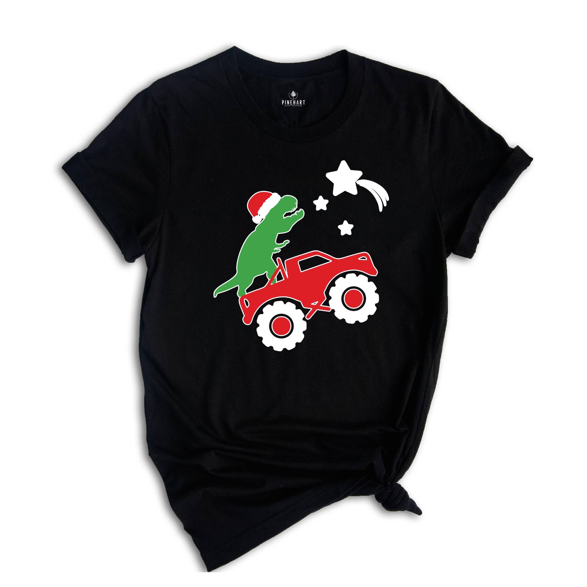 Christmas Dinosaur and Truck Shirt, Dinosaur T-Shirt, Christmas Dino Shirt, Gift For Christmas, Dino Lover Shirt, Christmas Pajamas