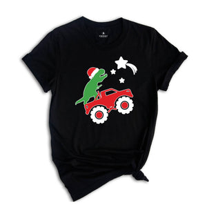Christmas Dinosaur and Truck Shirt, Dinosaur T-Shirt, Christmas Dino Shirt, Gift For Christmas, Dino Lover Shirt, Christmas Pajamas