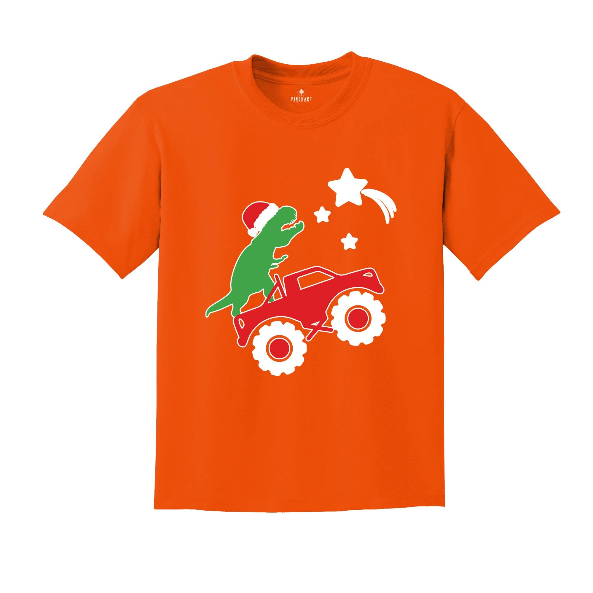 Christmas Dinosaur and Truck Shirt, Dinosaur T-Shirt, Christmas Dino Shirt, Gift For Christmas, Dino Lover Shirt, Christmas Pajamas