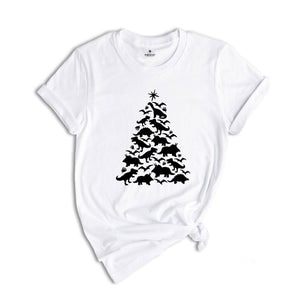 Christmas Dinosaur Tree Shirt, Cute Christmas Tree Tee, Christmas Party Costume, Christmas Pajamas, New Year Gift
