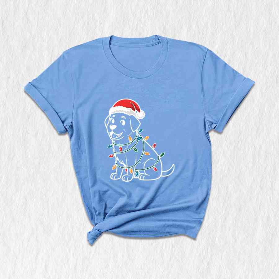 Christmas Dog Shirt, Festive Dog Shirt, Santa Lab Dog Shirt, Labrador Lover Gift, Labrador Retriever Shirt, Dogs Lover Shirt, Cute Dog Shirt