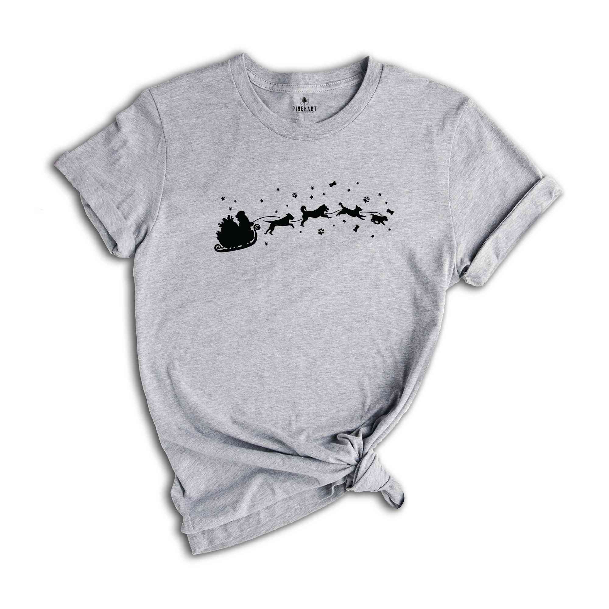 Christmas Dog Sleigh Dog Lover Christmas, Christmas With Dog, Dog Shirt, Dog Lover Shirt, Animal Shirt, Christmas Animal, Animal Love Shirt