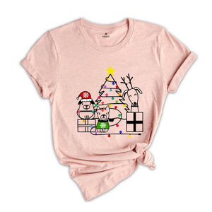 Christmas Dog T-Shirt, Dog Tree Shirt, Gift For Dog Mom, Dog Owner Tee, Dog Lover Christmas, Christmas Gift, Christmas Pajamas
