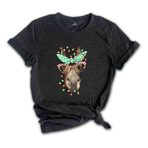 Christmas Donkey Shirt, Farm Animal Tee, Christmas Lights T-Shirt, Funny Animal Tee, Funny Christmas Gift, Humorous Xmas Shirt