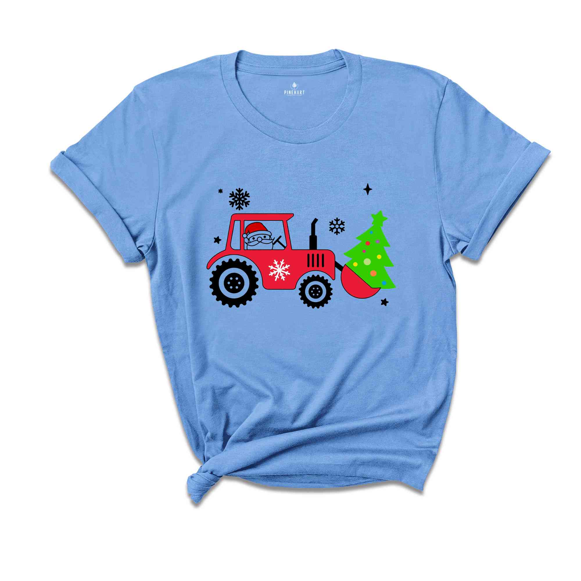 Christmas Farm Tractor Shirt, Christmas Tree T-Shirt, Farmer Tee, Xmas Farmer Costume, Farmer Gift, Xmas Country Shirt