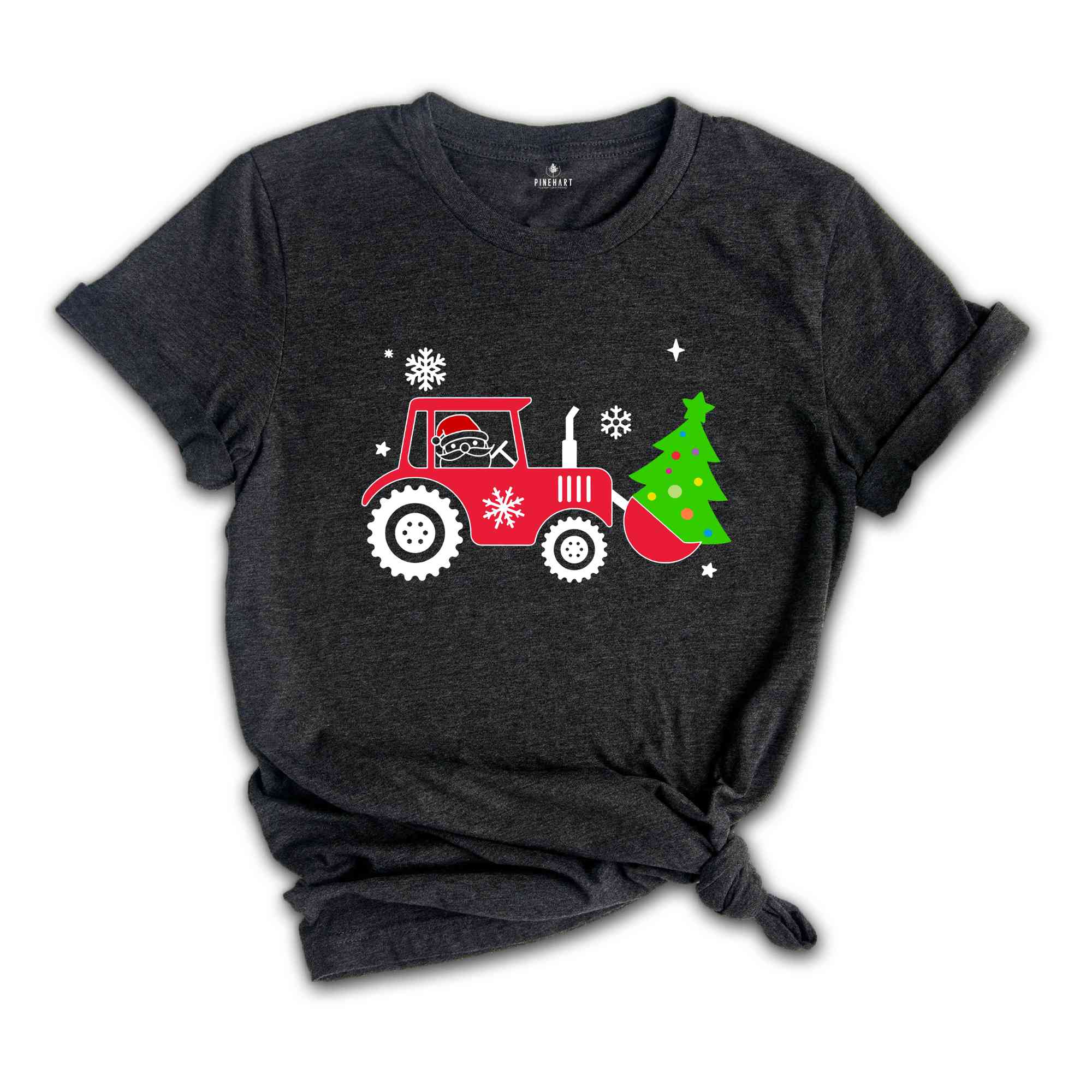 Christmas Farm Tractor Shirt, Christmas Tree T-Shirt, Farmer Tee, Xmas Farmer Costume, Farmer Gift, Xmas Country Shirt