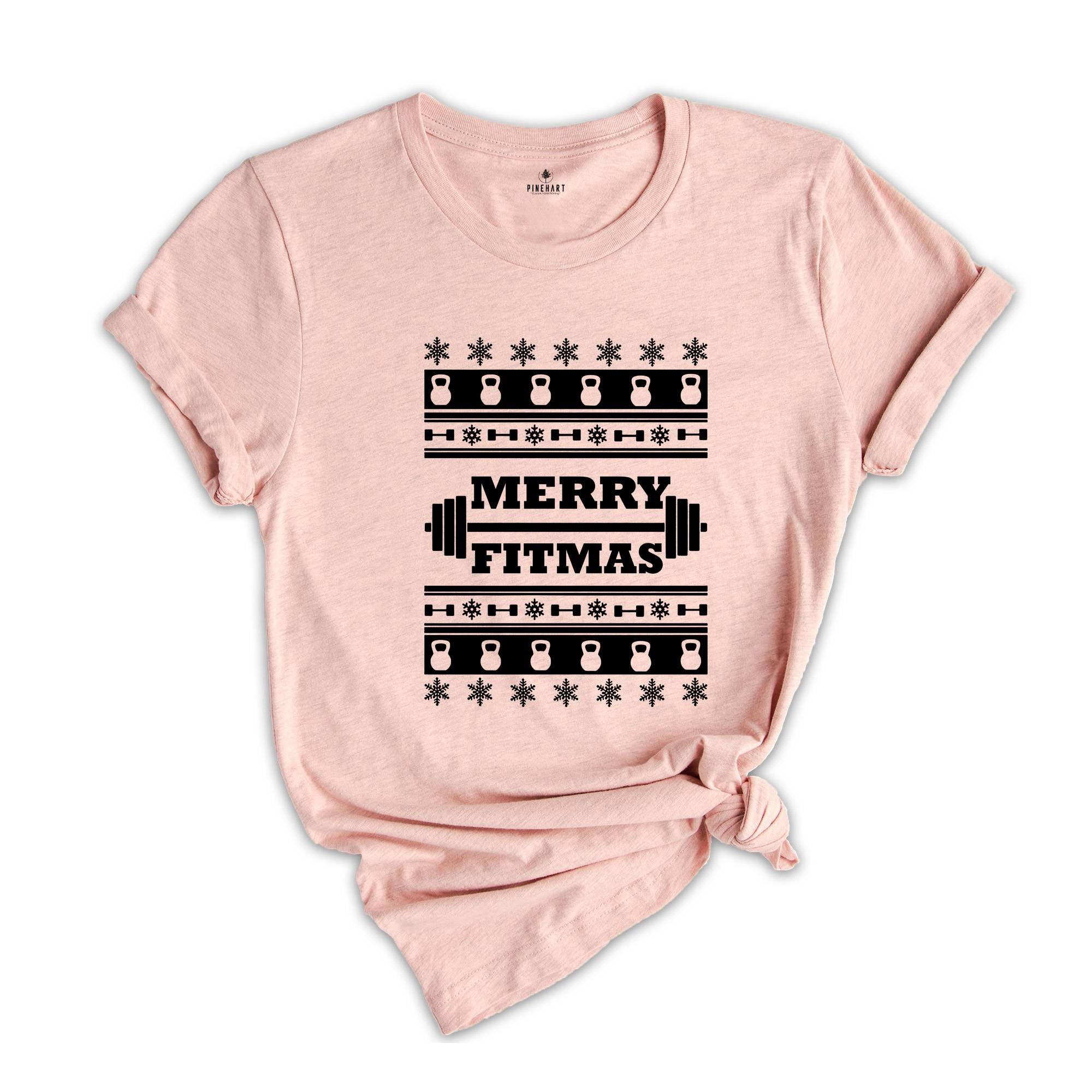 Christmas Fitness Shirt, Christmas Gift, Workout T-Shirt, Funny Christmas Outfit, Christmas Apparel, Christmas Party Tee