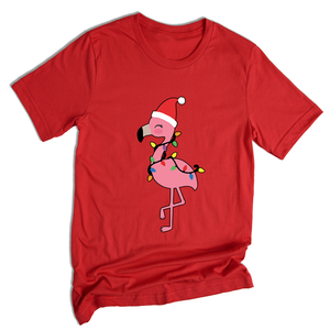 Christmas Flamingo Shirt, Funny Christmas Shirt, Tropical Christmas T-Shirt, Flamingo Apparel, Pink Flamingo Shirt, Christmas Party Shirt