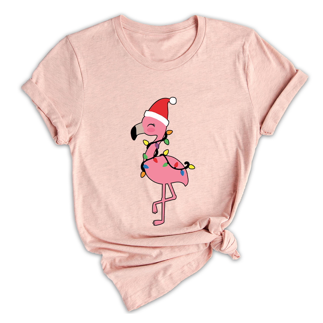 Christmas Flamingo Shirt, Funny Christmas Shirt, Tropical Christmas T-Shirt, Flamingo Apparel, Pink Flamingo Shirt, Christmas Party Shirt