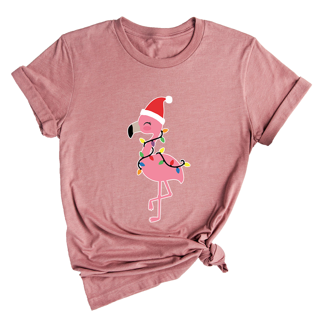 Christmas Flamingo Shirt, Funny Christmas Shirt, Tropical Christmas T-Shirt, Flamingo Apparel, Pink Flamingo Shirt, Christmas Party Shirt
