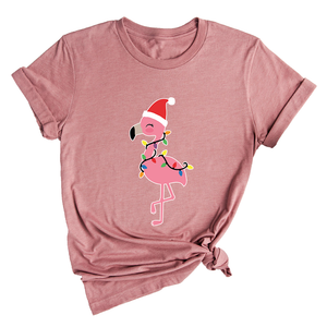 Christmas Flamingo Shirt, Funny Christmas Shirt, Tropical Christmas T-Shirt, Flamingo Apparel, Pink Flamingo Shirt, Christmas Party Shirt