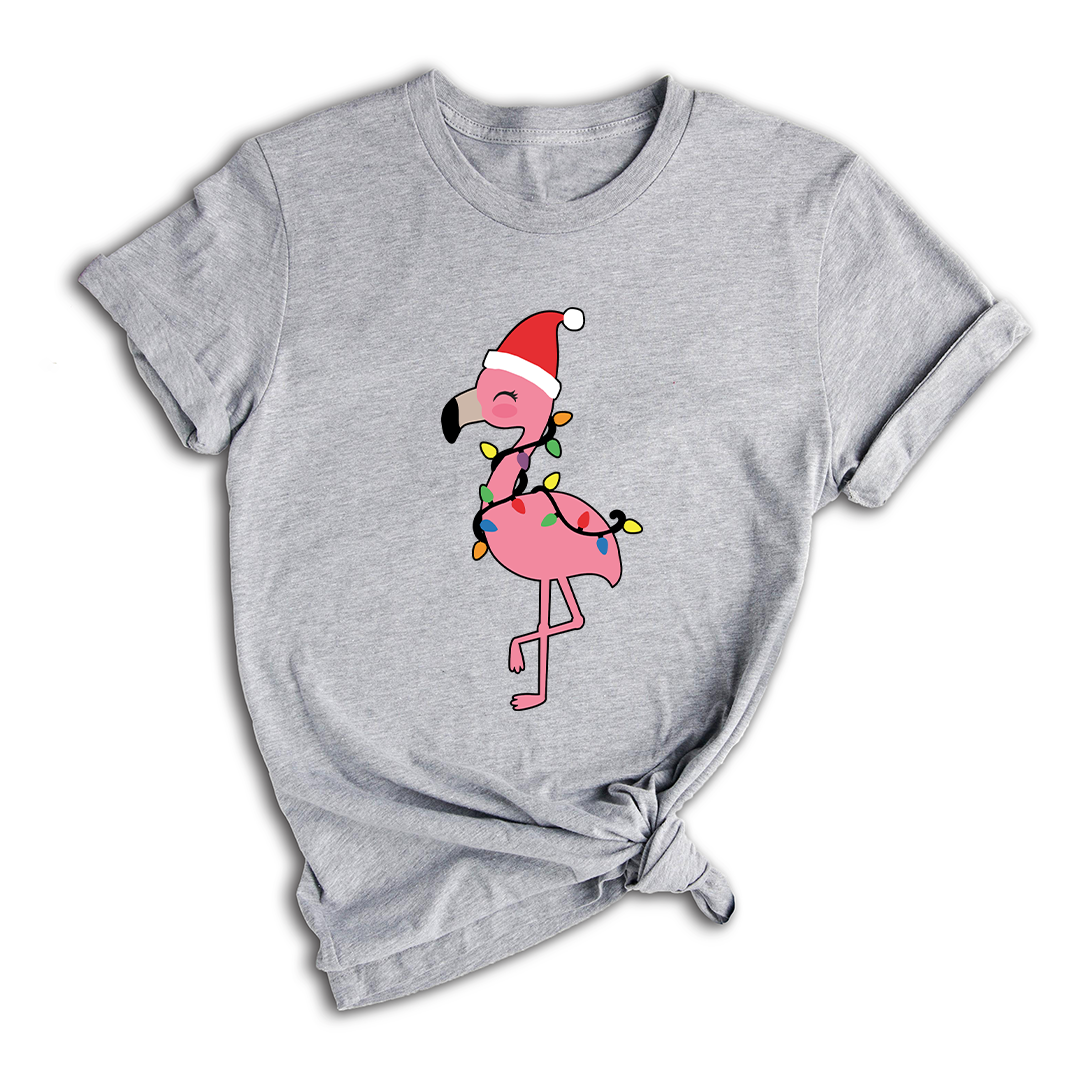 Christmas Flamingo Shirt, Funny Christmas Shirt, Tropical Christmas T-Shirt, Flamingo Apparel, Pink Flamingo Shirt, Christmas Party Shirt