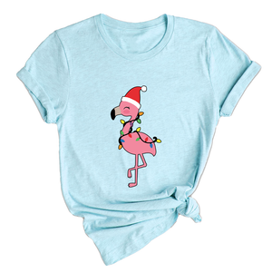 Christmas Flamingo Shirt, Funny Christmas Shirt, Tropical Christmas T-Shirt, Flamingo Apparel, Pink Flamingo Shirt, Christmas Party Shirt