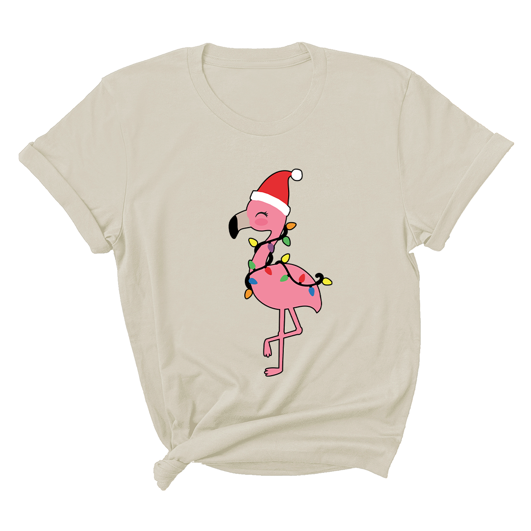 Christmas Flamingo Shirt, Funny Christmas Shirt, Tropical Christmas T-Shirt, Flamingo Apparel, Pink Flamingo Shirt, Christmas Party Shirt