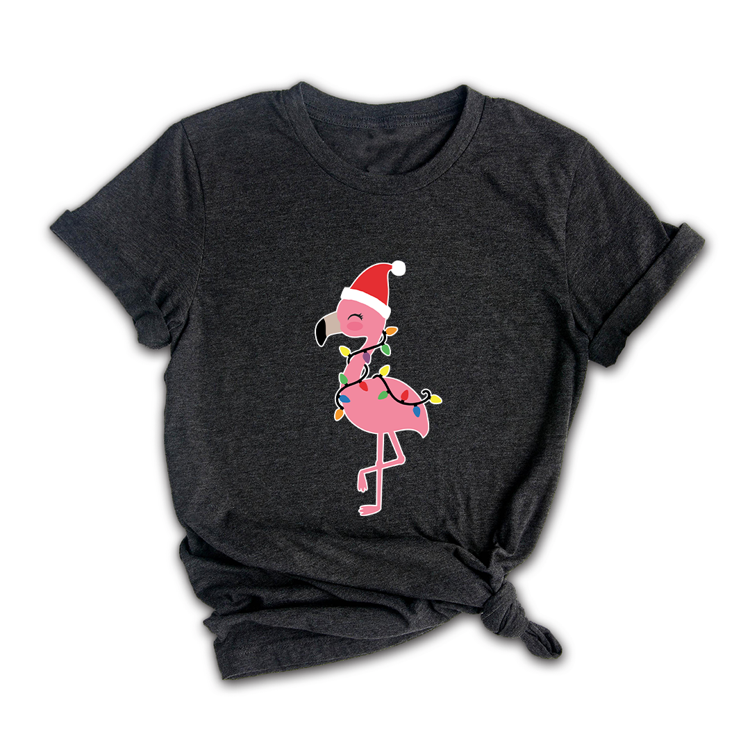 Christmas Flamingo Shirt, Funny Christmas Shirt, Tropical Christmas T-Shirt, Flamingo Apparel, Pink Flamingo Shirt, Christmas Party Shirt