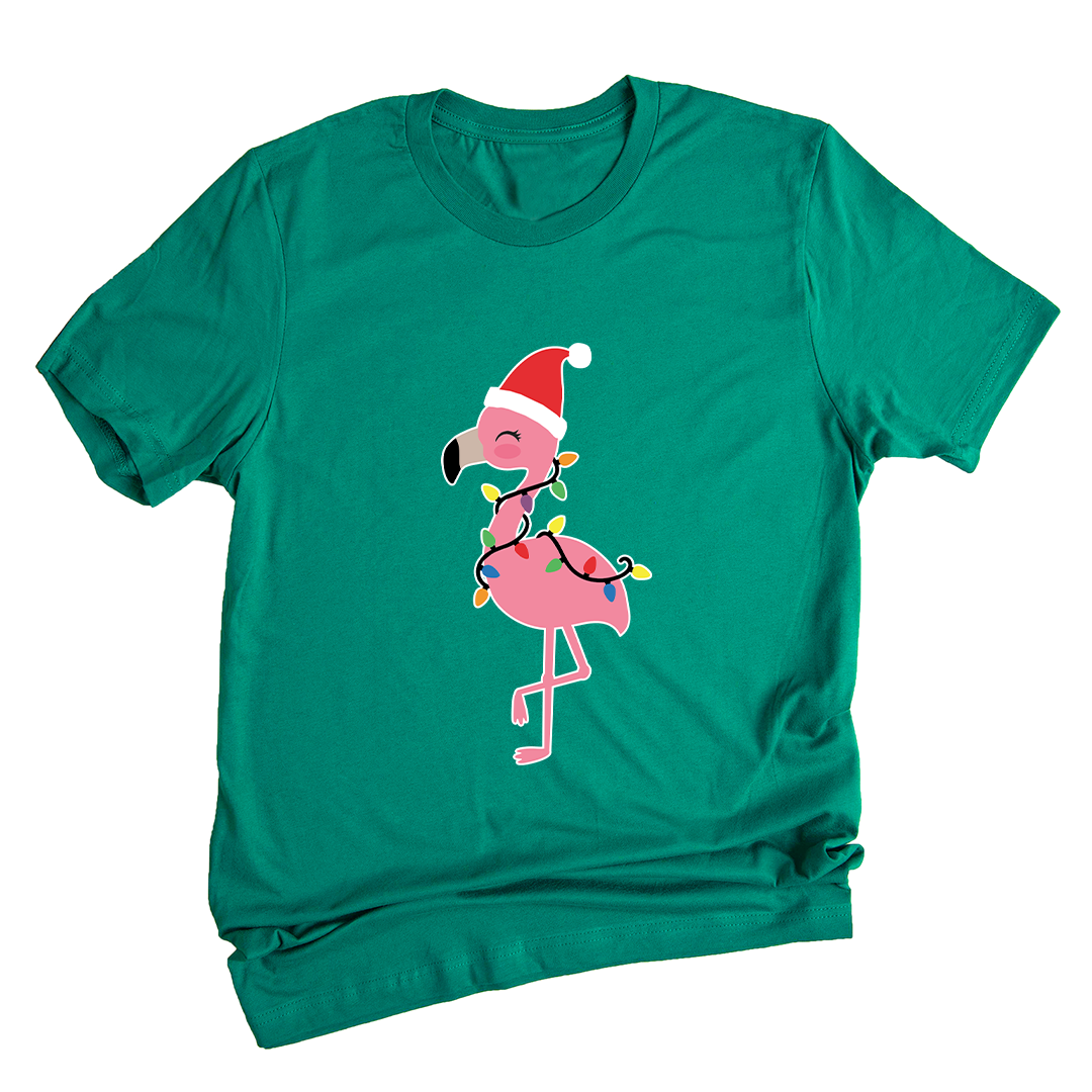 Christmas Flamingo Shirt, Funny Christmas Shirt, Tropical Christmas T-Shirt, Flamingo Apparel, Pink Flamingo Shirt, Christmas Party Shirt