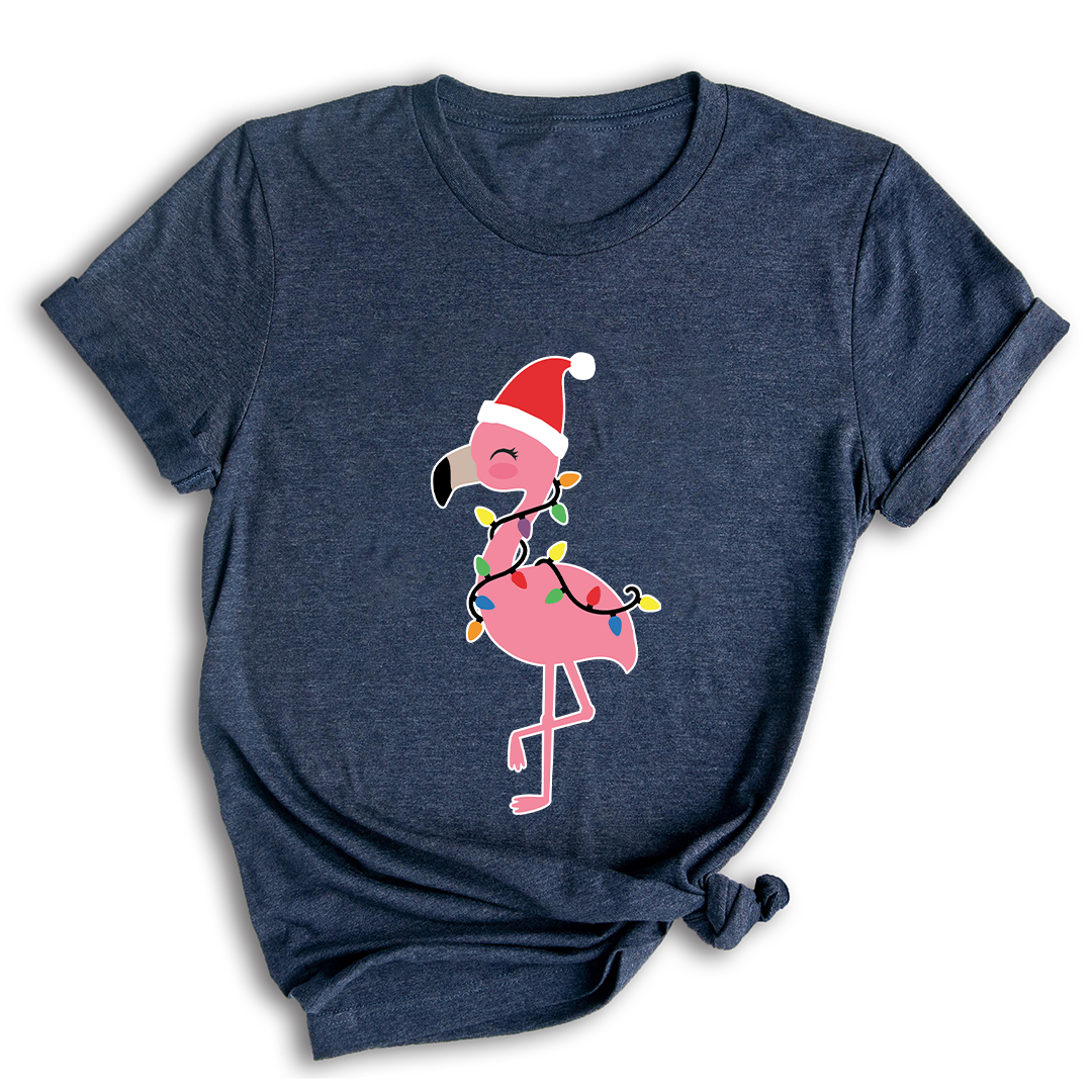 Christmas Flamingo Shirt, Funny Christmas Shirt, Tropical Christmas T-Shirt, Flamingo Apparel, Pink Flamingo Shirt, Christmas Party Shirt