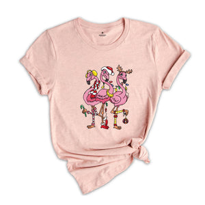 Christmas Flamingos Shirt, Funny Christmas Shirt, Cute Christmas Shirt, Christmas Party Shirt, Flamingo Lover Shirt Gift_for_Christmas,Women