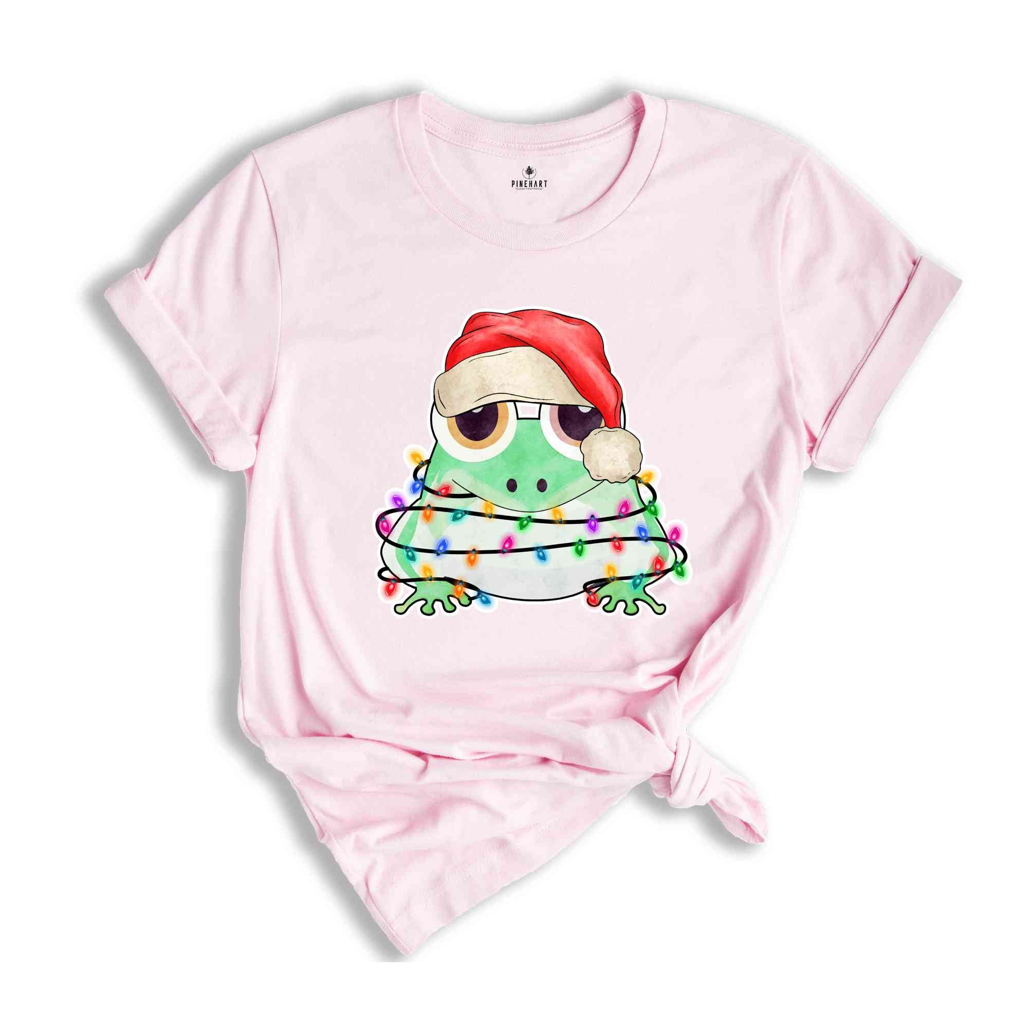 Christmas Frog Shirt, Christmas Lights Shirt, Cute Toad Shirt, Cute Frog Tee, Gift for Sibling, Christmas Sweatshirt