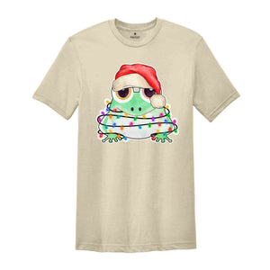 Christmas Frog Shirt, Christmas Lights Shirt, Cute Toad Shirt, Cute Frog Tee, Gift for Sibling, Christmas Sweatshirt