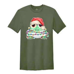 Christmas Frog Shirt, Christmas Lights Shirt, Cute Toad Shirt, Cute Frog Tee, Gift for Sibling, Christmas Sweatshirt