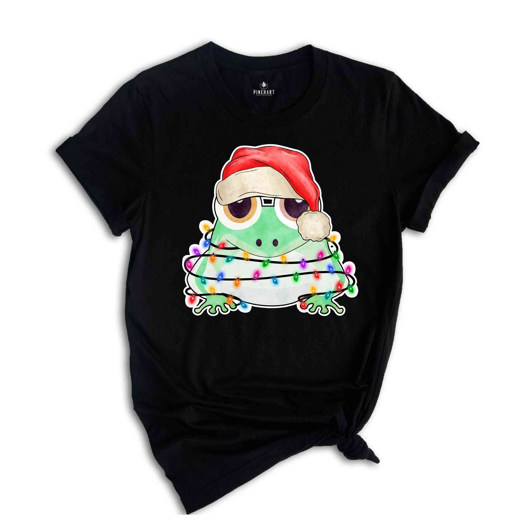 Christmas Frog Shirt, Christmas Lights Shirt, Cute Toad Shirt, Cute Frog Tee, Gift for Sibling, Christmas Sweatshirt