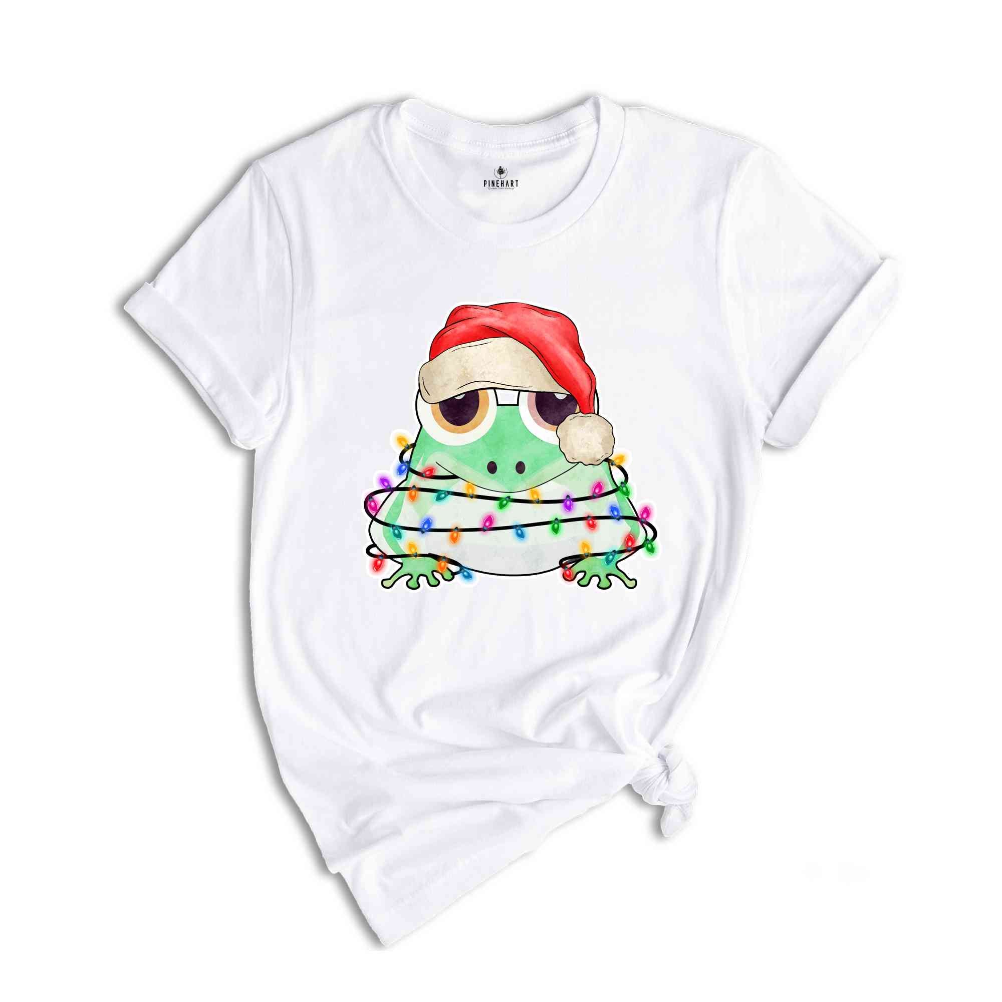 Christmas Frog Shirt, Christmas Lights Shirt, Cute Toad Shirt, Cute Frog Tee, Gift for Sibling, Christmas Sweatshirt
