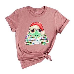 Christmas Frog Shirt, Christmas Lights Shirt, Cute Toad Shirt, Cute Frog Tee, Gift for Sibling, Christmas Sweatshirt