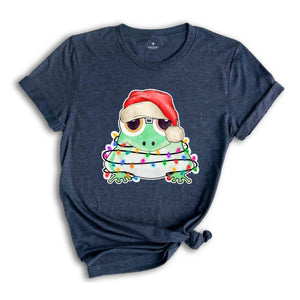 Christmas Frog Shirt, Christmas Lights Shirt, Cute Toad Shirt, Cute Frog Tee, Gift for Sibling, Christmas Sweatshirt