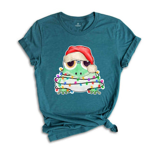 Christmas Frog Shirt, Christmas Lights Shirt, Cute Toad Shirt, Cute Frog Tee, Gift for Sibling, Christmas Sweatshirt