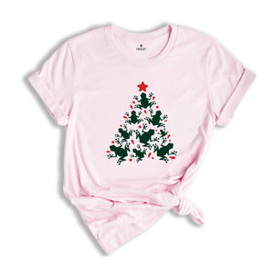 Christmas Frog Tree Shirt, Frog Tree Gift, Christmas Party Tee, Christmas Sweatshirt, Cute Animal Shirt, Christmas Gift