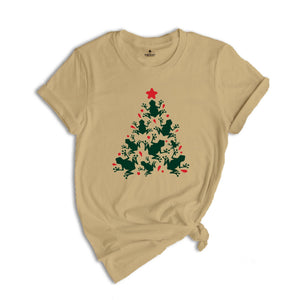 Christmas Frog Tree Shirt, Frog Tree Gift, Christmas Party Tee, Christmas Sweatshirt, Cute Animal Shirt, Christmas Gift