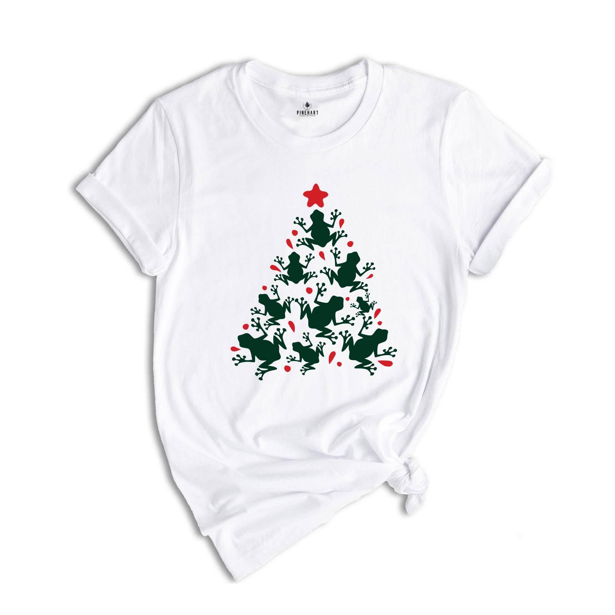 Christmas Frog Tree Shirt, Frog Tree Gift, Christmas Party Tee, Christmas Sweatshirt, Cute Animal Shirt, Christmas Gift