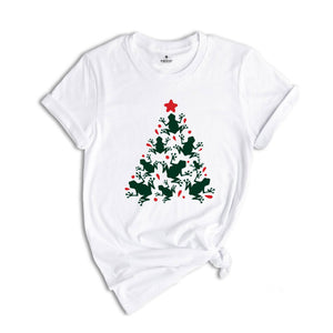 Christmas Frog Tree Shirt, Frog Tree Gift, Christmas Party Tee, Christmas Sweatshirt, Cute Animal Shirt, Christmas Gift