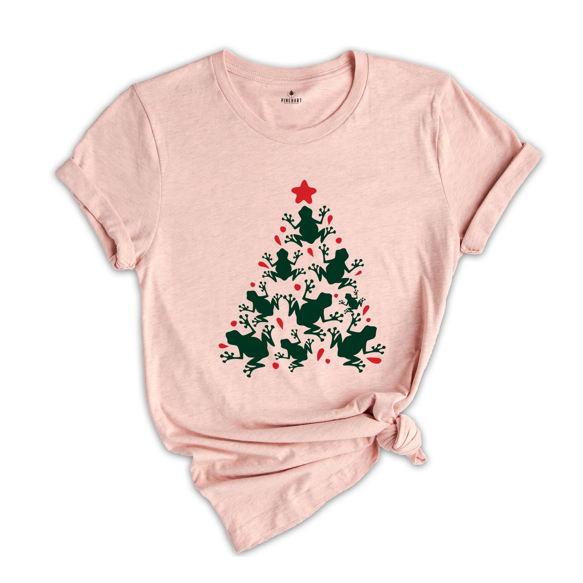 Christmas Frog Tree Shirt, Frog Tree Gift, Christmas Party Tee, Christmas Sweatshirt, Cute Animal Shirt, Christmas Gift